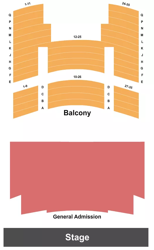 seating chart for Gillioz Theatre - Endstage-GA - eventticketscenter.com