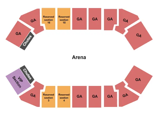 seating chart for Gladewater Round-Up Arena - Rodeo - eventticketscenter.com