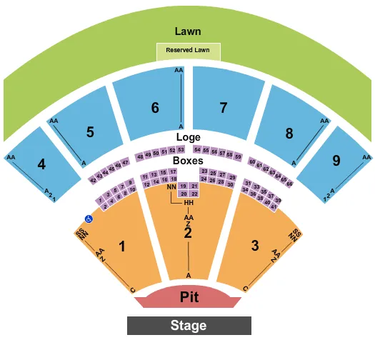 seating chart for Glen Helen Amphitheater - Chris Stapleton - eventticketscenter.com
