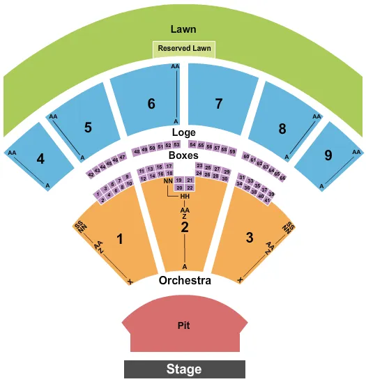 seating chart for Glen Helen Amphitheater - Endstage GA Pit - Resv Lawn - eventticketscenter.com