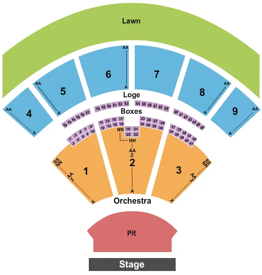 seating chart for Glen Helen Amphitheater - Endstage GA Pit - eventticketscenter.com