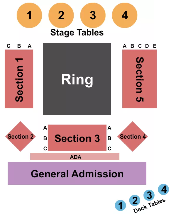 seating chart for Globe Iron - Wrestling 2 - eventticketscenter.com