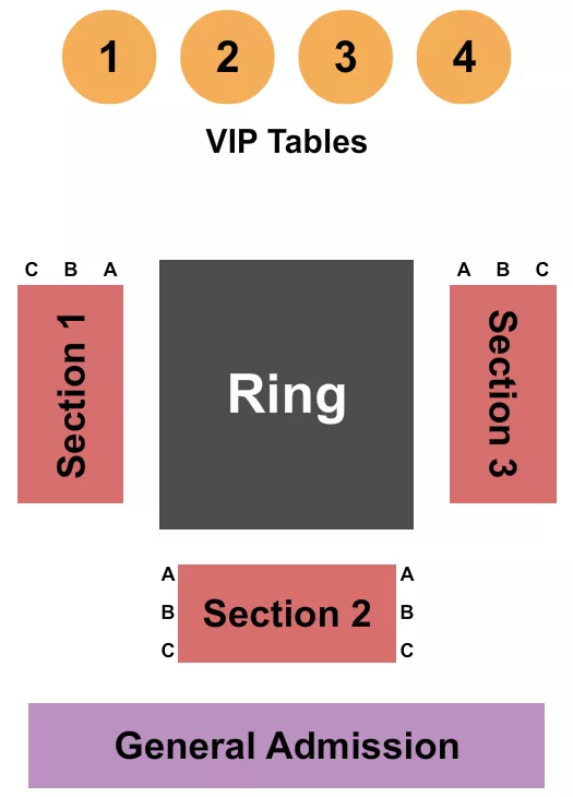 seating chart for Globe Iron - Wrestling - eventticketscenter.com
