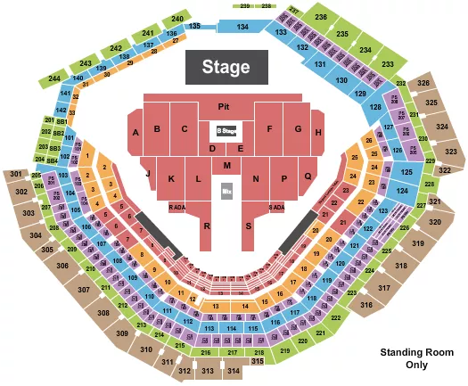 seating chart for Globe Life Field - My Chemical Romance - eventticketscenter.com