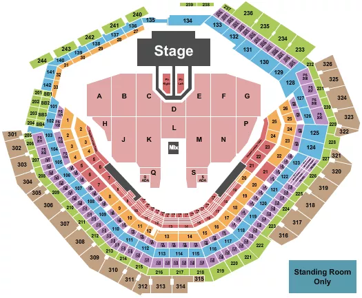 seating chart for Globe Life Field - Def Leppard - eventticketscenter.com