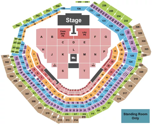 seating chart for Globe Life Field - Linkin Park - eventticketscenter.com