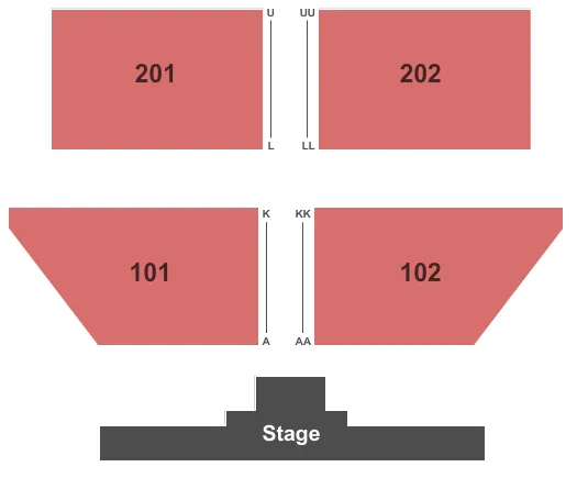 seating chart for Gold Strike Casino Resort - End Stage - eventticketscenter.com