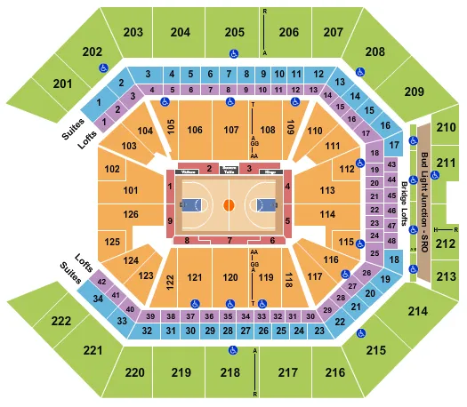 seating chart for Golden 1 Center - Basketball - eventticketscenter.com