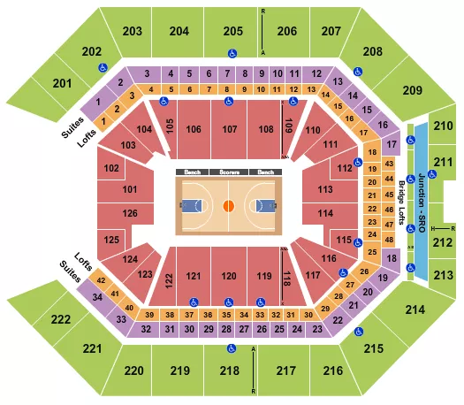 seating chart for Golden 1 Center - Basketball - NCAA Tournament - eventticketscenter.com