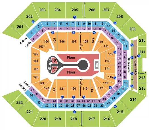 seating chart for Golden 1 Center - Benson Boone - eventticketscenter.com
