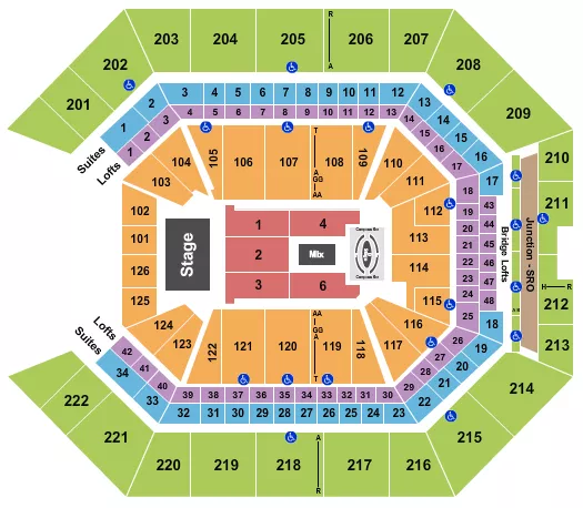 seating chart for Golden 1 Center - Carin Leon - eventticketscenter.com