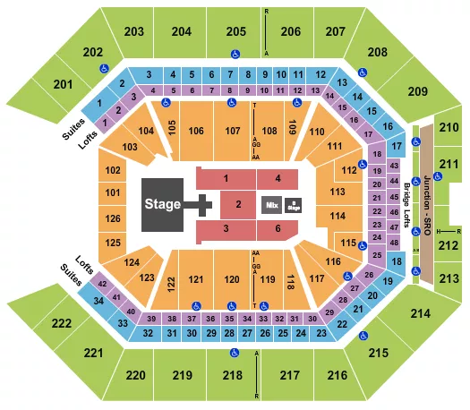 seating chart for Golden 1 Center - Def Leppard - eventticketscenter.com