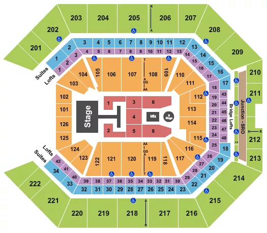 seating chart for Golden 1 Center - Descendants & Zombies - eventticketscenter.com