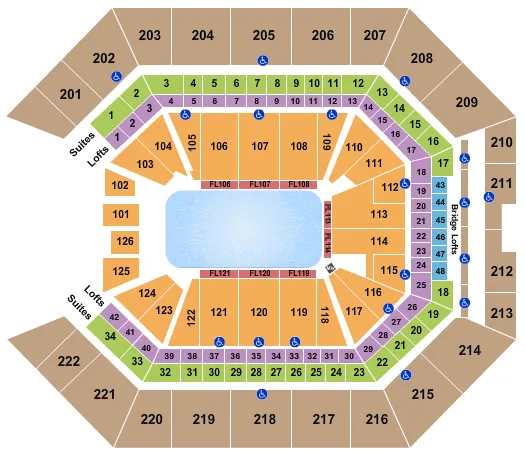 seating chart for Golden 1 Center - Disney On Ice 2 - eventticketscenter.com
