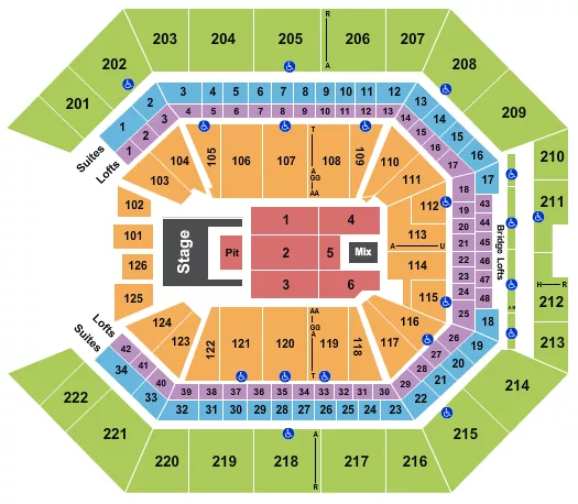 seating chart for Golden 1 Center - Doja Cat - eventticketscenter.com