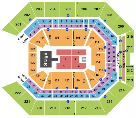 seating chart for Golden 1 Center - Don Omar - eventticketscenter.com