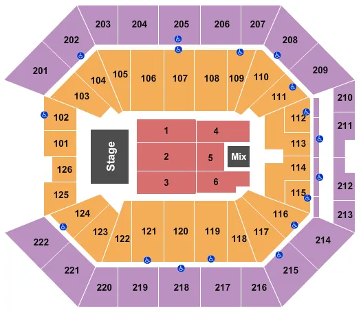 seating chart for Golden 1 Center - Eagles 2 - eventticketscenter.com