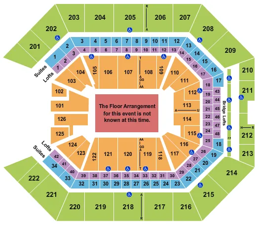 seating chart for Golden 1 Center - Generic Floor - eventticketscenter.com