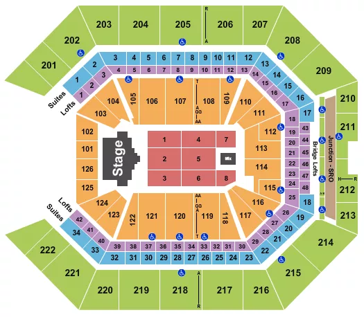 seating chart for Golden 1 Center - Grupo Frontera - eventticketscenter.com