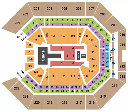 seating chart for Golden 1 Center - J Balvin - eventticketscenter.com