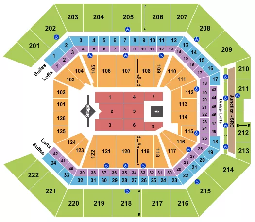 seating chart for Golden 1 Center - J. Cole - eventticketscenter.com