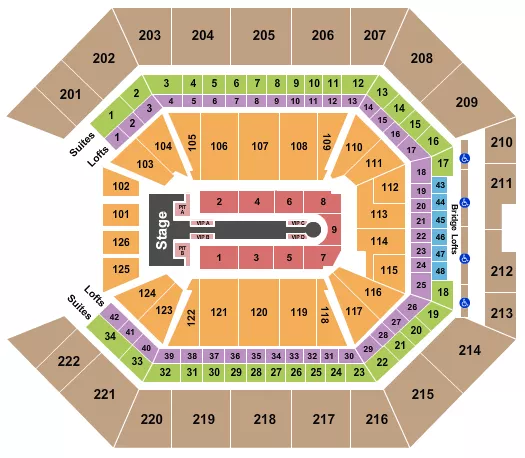 seating chart for Golden 1 Center - Jennifer Lopez 2024 - eventticketscenter.com