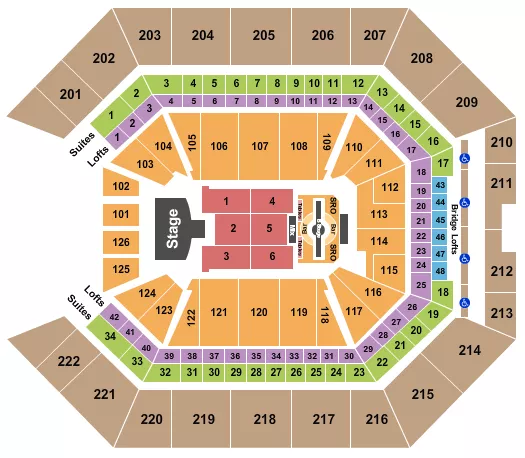 seating chart for Golden 1 Center - Justin Timberlake - eventticketscenter.com