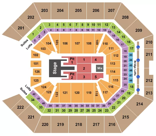 seating chart for Golden 1 Center - Kane Brown - eventticketscenter.com