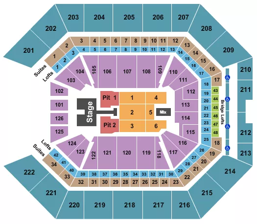 seating chart for Golden 1 Center - Kelsea Ballerini - eventticketscenter.com