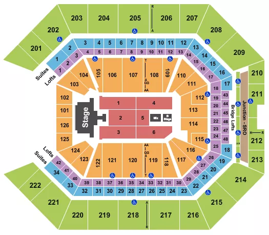 seating chart for Golden 1 Center - Mana - eventticketscenter.com