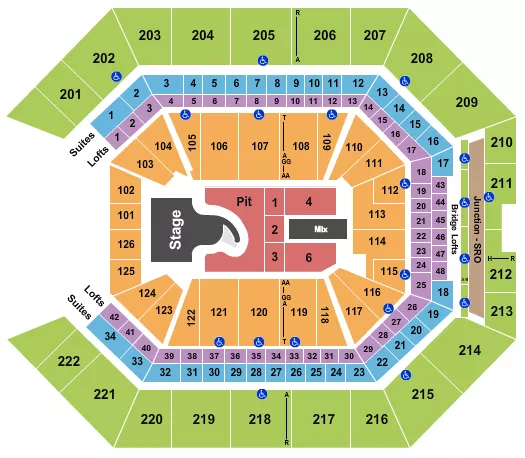 seating chart for Golden 1 Center - Megan Moroney - eventticketscenter.com