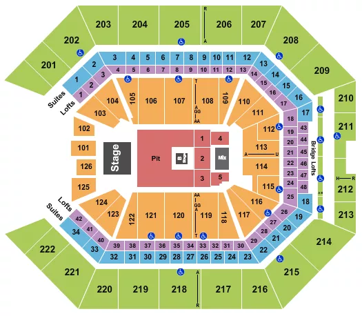 seating chart for Golden 1 Center - Nine Inch Nails - eventticketscenter.com
