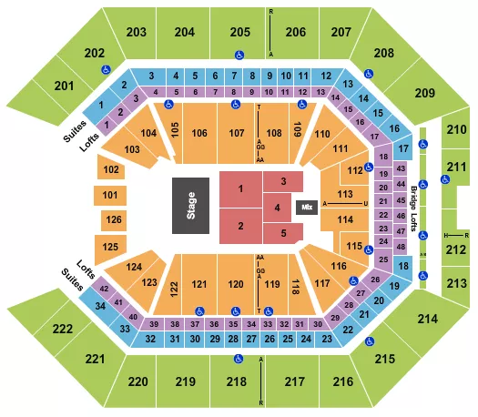 seating chart for Golden 1 Center - Palomazo Norteno - eventticketscenter.com