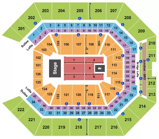 seating chart for Golden 1 Center - Palomazo Norteno 2 - eventticketscenter.com