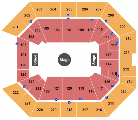 seating chart for Golden 1 Center - Ringling Bros Circus - eventticketscenter.com