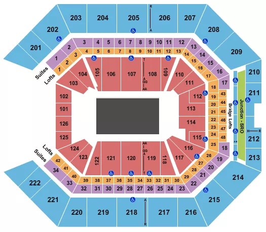 seating chart for Golden 1 Center - Ringling Bros Circus - eventticketscenter.com