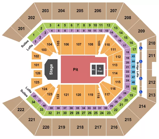 seating chart for Golden 1 Center - Tyler The Creator - eventticketscenter.com