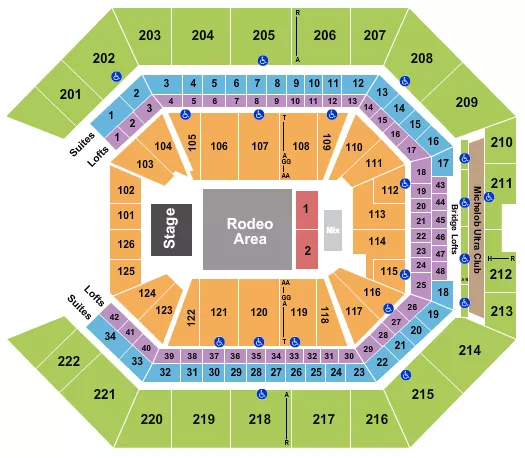 seating chart for Golden 1 Center - Viva El Jaripeo - eventticketscenter.com