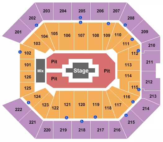 seating chart for Golden 1 Center - Zach Bryan - eventticketscenter.com