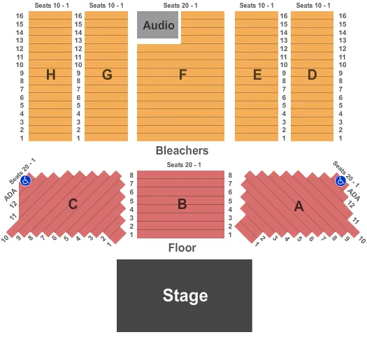 seating chart for Golden Nugget Atlantic City - End Stage - eventticketscenter.com