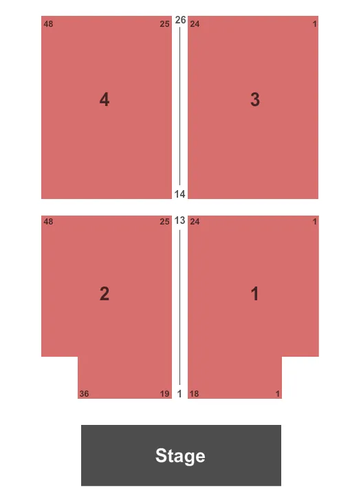 seating chart for Golden Nugget - Biloxi - End Stage - eventticketscenter.com