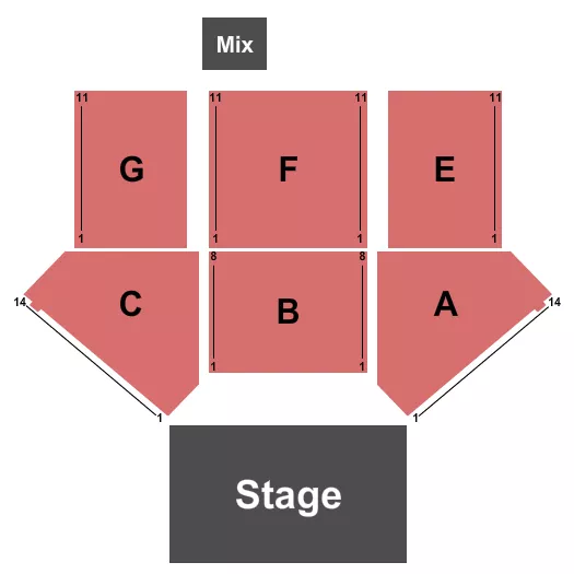 seating chart for Golden Nugget Atlantic City - Endstage 2 - eventticketscenter.com