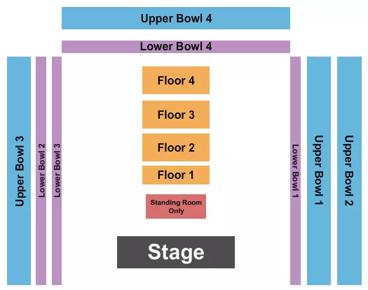 seating chart for Golden Spike Event Center - Endstage - eventticketscenter.com