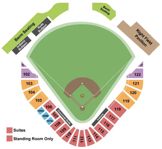 seating chart for Goodyear Ballpark - Baseball - eventticketscenter.com