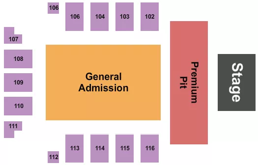 seating chart for Rochester Institute Of Technology - Gordon Field House - Endstage GA/Pit - eventticketscenter.com
