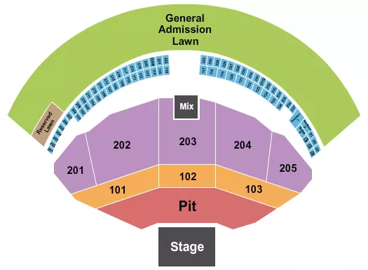 seating chart for Gorge Amphitheatre - Endstage Pit 2 - eventticketscenter.com