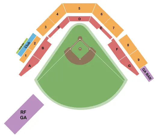 seating chart for Goss Stadium At Coleman Field - Baseball - eventticketscenter.com