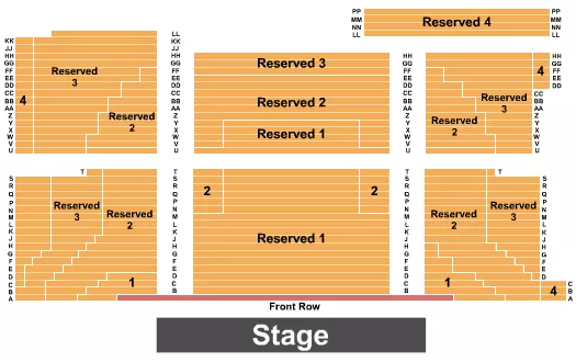 seating chart for Graceland Soundstage - Endstage 7 - eventticketscenter.com