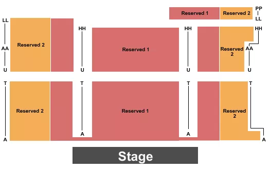 seating chart for Graceland Soundstage - Nate Jackson - eventticketscenter.com