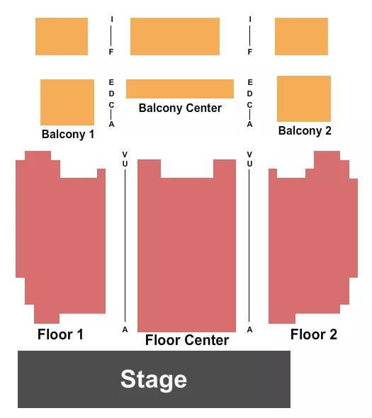 seating chart for Graham Memorial Auditorium - Endstage - eventticketscenter.com